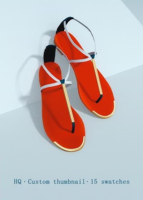 Галерея мода Кожаные сандалии Leather Flats 01 #1